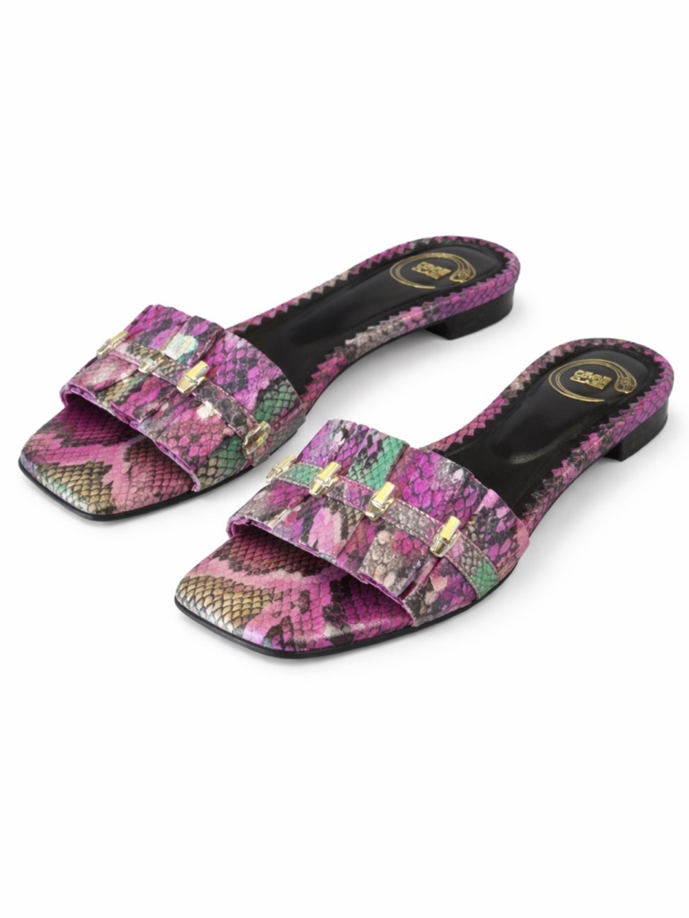 Cavalli Class Purple Slide Sandals Size 37